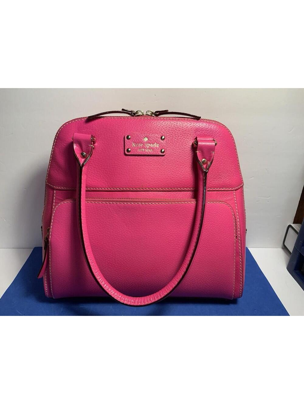 Kate Spade Maeda Wellesley Windsor Rolled Top Handle Satchel Hot Pink Excellent